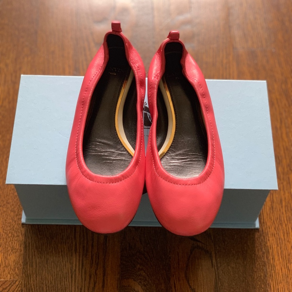 Lanvin Paris Ballet Flats size 37 Pink